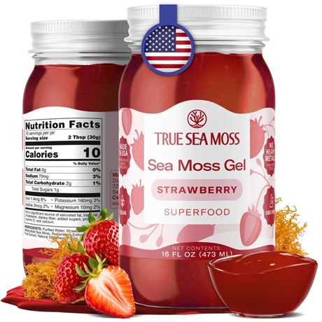 TrueSeaMoss Wildcrafted Irish Sea Moss SuperFood - Made with Premium Sea