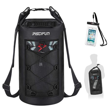 OFFSITE Piscifun Dry Bag, Waterproof Floating Backpack 5L/10L/20L/30L/40L, with