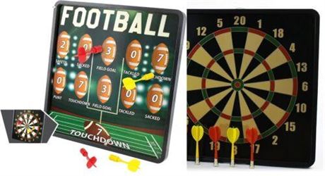 OFFSITE 2 in 1 Double Sided Reversible Magnetic Dart Board Game with Football