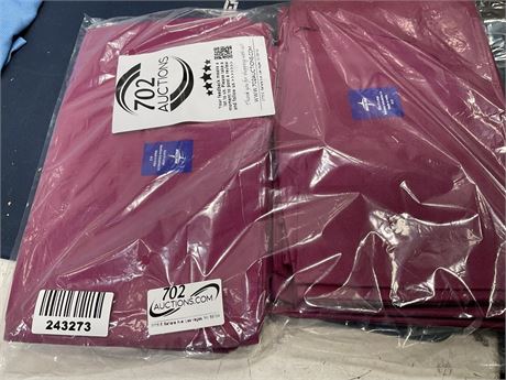 Medline Unisex Disposable V-Neck Scrub Shirt - Wine (10ct)