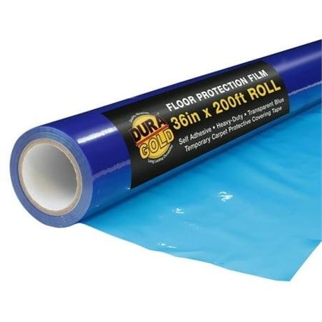 Dura-Gold Floor Protection Film  36-inch X 200  Roll - Blue Self Adhesive