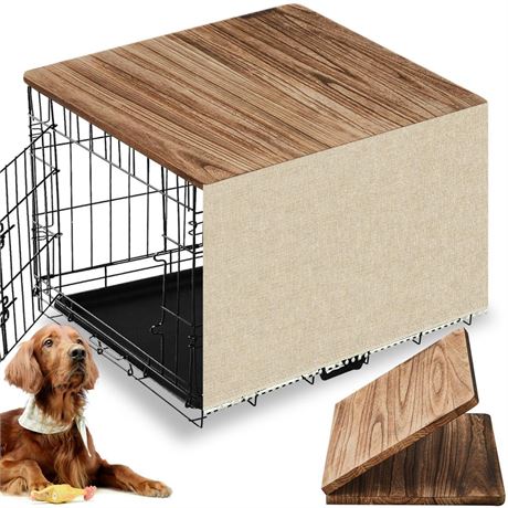 OFFSITE Dog Crate Topper Wood for 36 Inch Cages Pet Crate Table Topper with