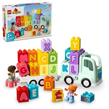 LEGO DUPLO Town Alphabet Truck Toy, Construction Toy for Kids Aged 2 and Up,