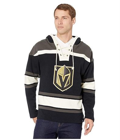 Men's '47  Black Vegas Golden Knights Superior Lacer Hoodie