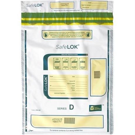 CNK585094 Series D Deposit Bags - 12 X 16 in. - White - Pack of 100