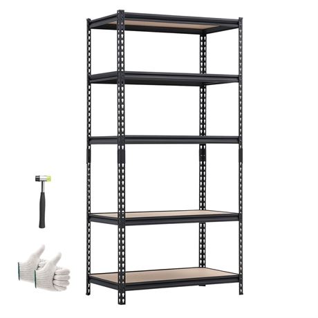 VEVOR Storage Shelves, 5-Tier Adjustable, 2000 lbs Capacity, Heavy Duty Garage