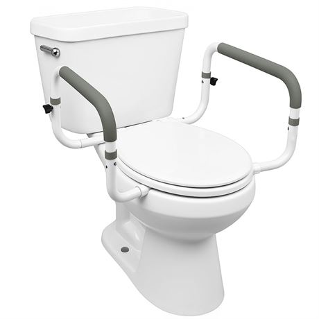 Carex Toilet Safety Frame - Toilet Safety Rails With Adjustable Width - Toilet