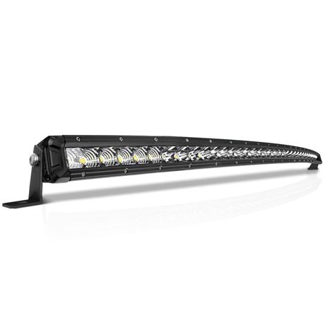 42 Inch Curved LED Light Bar, 300W Super Bright Flood & SpotBeam Combo -