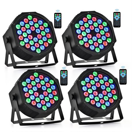 CO-Z Stage Lights 36 RGB LED Par Lights with Remote Control DJ Uplighting for