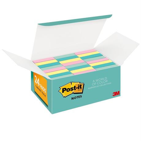 24/pack Original Pads in Marseille Colors, Value Pack, 1 1/2 X 2, 100-Sheet,