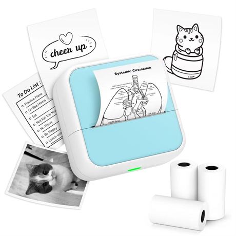 Sticker Printer - Printpods Mini Printer with Stickers, Print Pod, Bluetooth