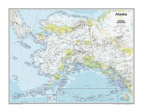 National Geographic: Alaska Wall Map - 28 x 22 inches - Paper Rolled