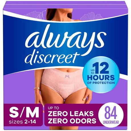 Always Discreet Adult Incontinence Underwear for Women and Postpartum