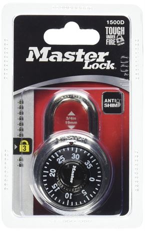 Master Lock 1500D 5 Pack 1-7/8in. Combination Dial Padlock