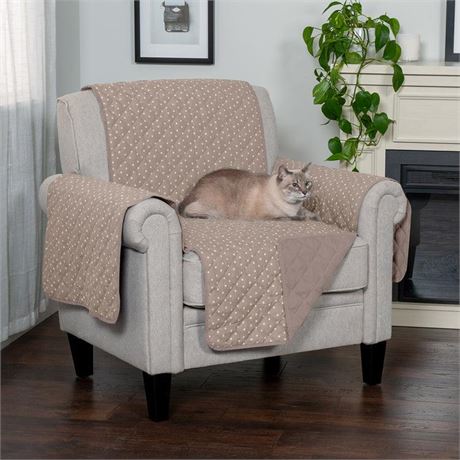 Water-Resistant Paw Print Reversible Furniture Protector