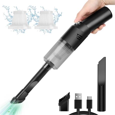 Portable Mini Car Vacuum Cleaner, High Power Cordless(400g) Handheld