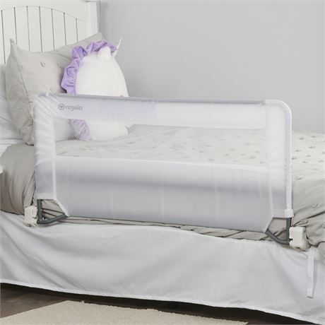 Regalo Swing Down Bed Rail Guard with Reinforced Anchor Safety System, Metal