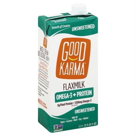 Good Karma, Flax Milk Protein Vanilla, 32 Oz(Case of 6)