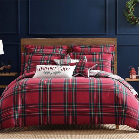 Levtex Home - Spencer Plaid Comforter Set - Full/Queen Comforter + Two Standard