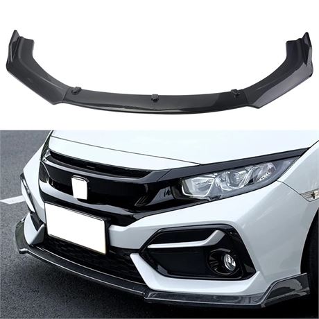 3PCS Carbon Fiber Front Bumper Body Kit Spoiler Chin Spoiler Front Bumper Lip