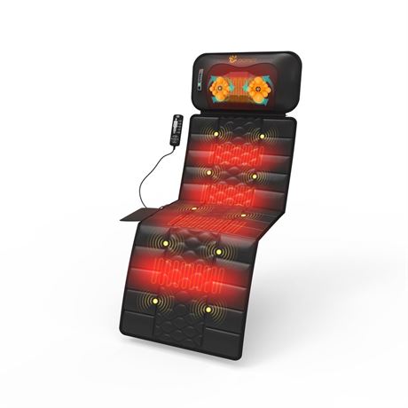 Massage Mat, Detachable Neck Massager, Full Body Vibration Heating, Massage Pad