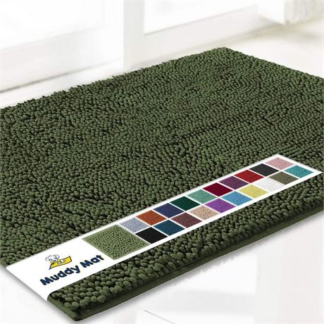 Muddy Mat® Highly Absorbent Soft Chenille Runner Rug and Pet Rug Non Slip Thick