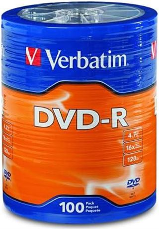 Verbatim 96525 100 Pack 16X DVD-R