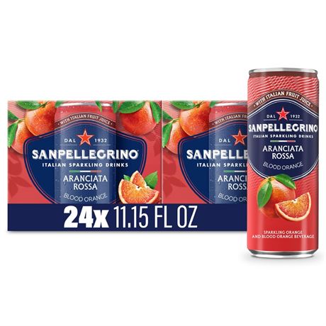 Sanpellegrino Italian Sparkling Drink Aranciata Rossa, Sparkling Orange and