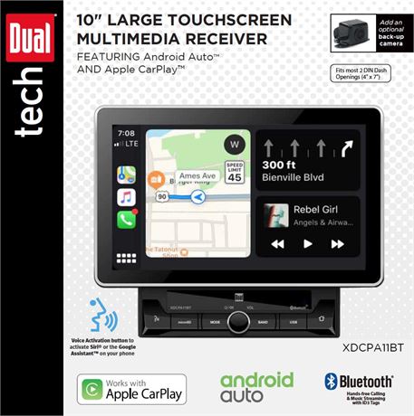 Dual Electronics XDCPA11BT 10.1  Double Din Car Stereo Receiver