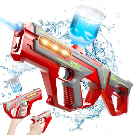 Electric Water Gun for Adults & Kids, 2 in 1 Water Guns Pistol with Light and