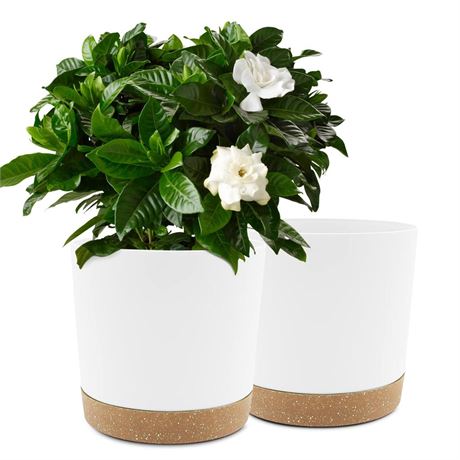 QCQHDU Plant Pots Set of 2 Pack 10 inch,Planters for Indoor Plants with
