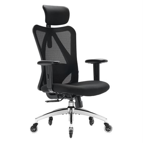Ergonomic Office Chair, Mesh Computer Desk Chair with Adjustable Sponge Lumbar