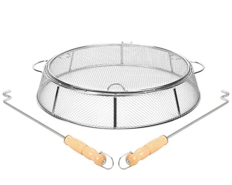 Fire Pit Spark Protector Screen, Mesh Protective Spark Screen for Solo Stove