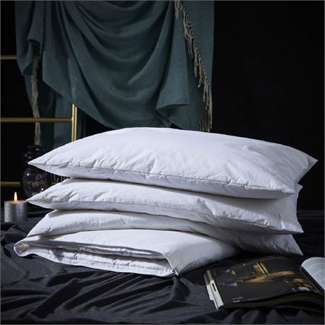 Three Geese Adjustable Layer Goose Feather Pillow,Assembled Bed Pillow,100%