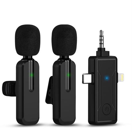 MAYBESTA Wireless Lavalier Microphone for iPhone Camera Android - Rotatable