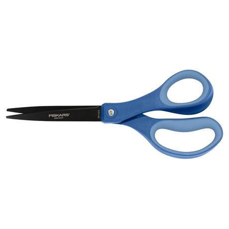 Fiskars Everyday Non-stick Steel Pointed Scissors, 4" Blades, Blue & Black,