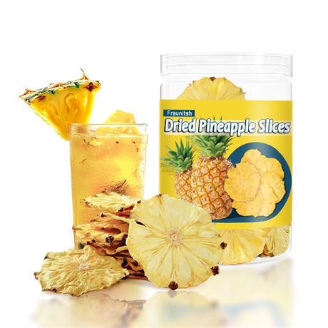 Fraunitsh Dried Pineapple Slices 3.17oz/ 90g, Dehydrated Pineapple Slices