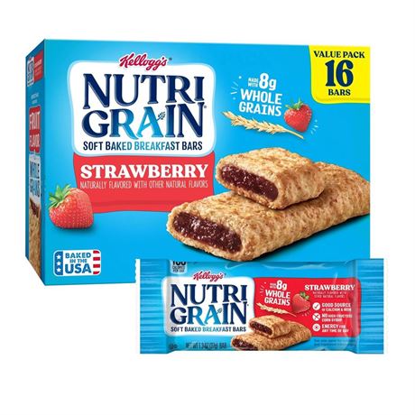 OFFSITE Nutri-Grain Soft Baked Breakfast Bars, Made with Whole Grains, Kids