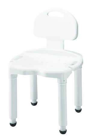 Carex USA Made Shower Chair With Back and Shower Seat For Inside Shower, Bath