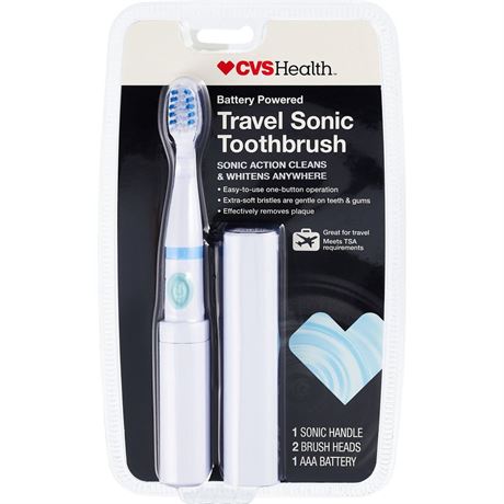 CVS Battery Powered Travel Sonic Toothbrush - 1