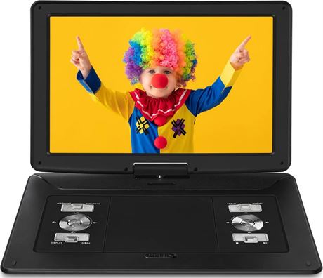 17.9" Portable DVD Player with 15.6" HD Swivel Large Screen, 6 Hrs 5000mAh