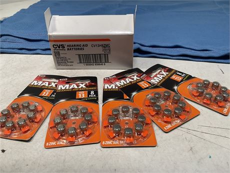 CVS Hearing Aid Batteries Orange Size 13, 8 Count - 5 Pack
