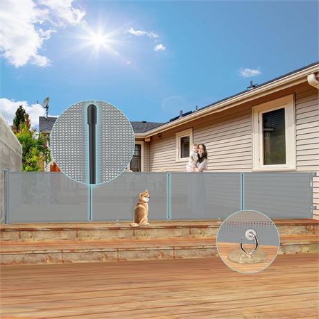 200'' Retractable Baby Gates Extra Wide,35" Tall Retractable Dog Gate for