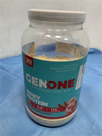 GenOne Labatories Whey Protein Cinnamon Roll  30 Servings 25g 6.5g 130Calories