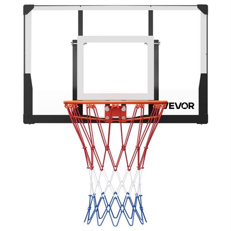 VEVOR Basketball Hoop, 44 54 Inchs PC Backboard Wall Mounted, Basketball