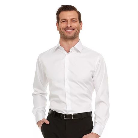 Men's Geoffrey Beene Slim-Fit Sateen Stretch Dress Shirt,
