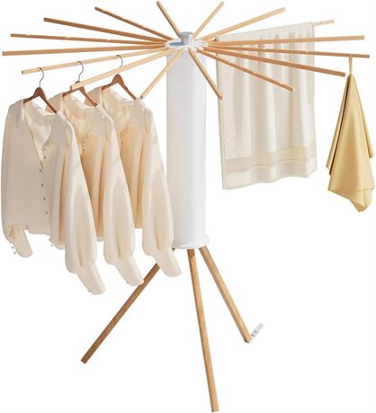 Tripod Clothes Drying Rack, Garment Rack Portable and Collapsible Space Saving