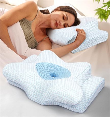 Sleep Doctor Approved Cervical Neck Pillow Sleeping, Ergonomic Contour Side