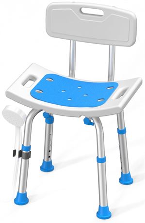Shower Chair for Inside Shower with Removable Back, FSA/HSA Eligible 400 lbs