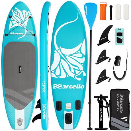 Inflatable Paddle Board, Inflatable Stand Up Paddle Board, 10‘6×33"×6"